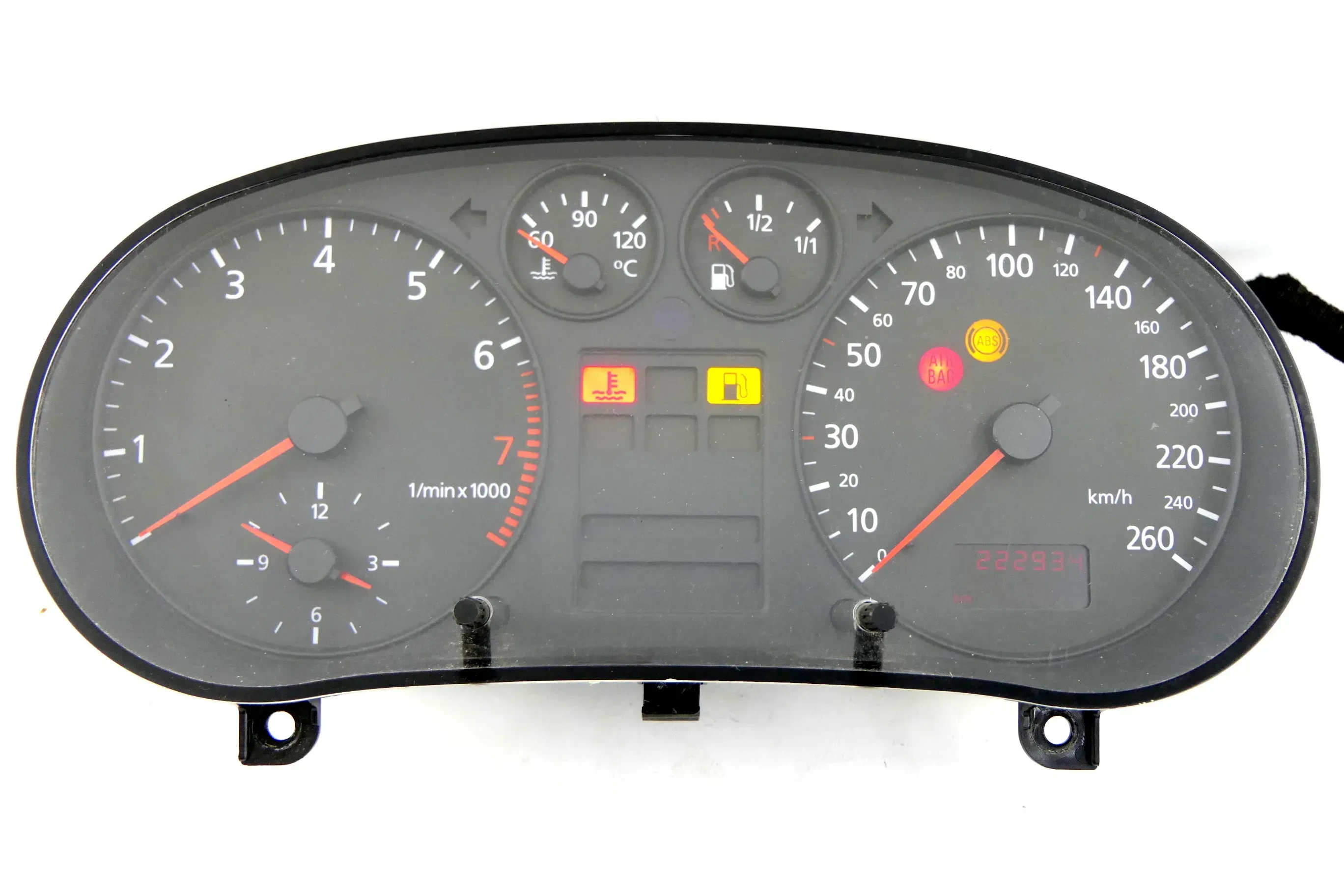 Audi A3 8L Tacho Tachometer Kombiinstrument 222.000km 8L0919860E Benziner 1,6 - Bild 1