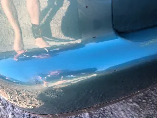 VW Touran 1T Stoßstange hinten Heckstoßstange Stoßfänger blau grün LC5Q - Bild 7