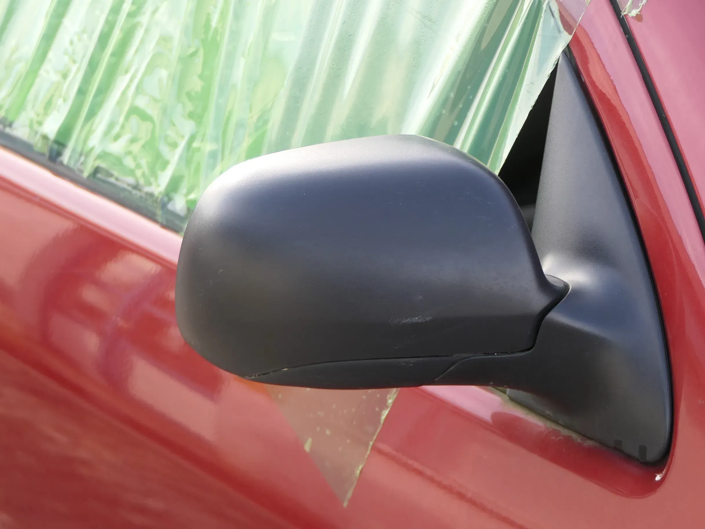 Skoda Fabia 6Y mechanischer Spiegel Außenspiegel rechts schwarz Glas - Bild 1