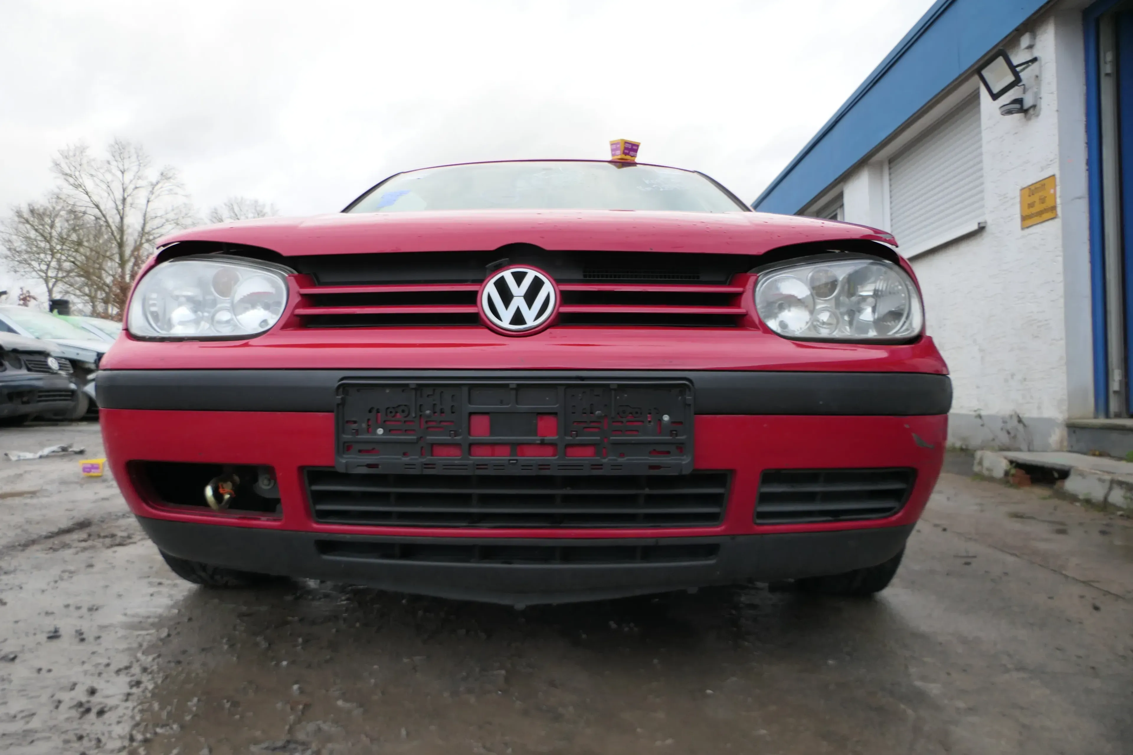 VW Golf 4 1J Stoßstange vorne Stoßfänger vorn rot LY3D - Bild 1