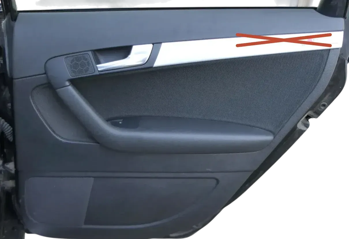 1x Audi A3 8P Türverkleidung Verkleidung Tür hinten rechts 4/5-Türer schwarz - Bild 1