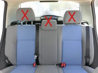Skoda Fabia 5J 5itz Sitze hinten Rückbank Rücksitzbank 3 Punkt Gurt Isofix blau - Bild 1