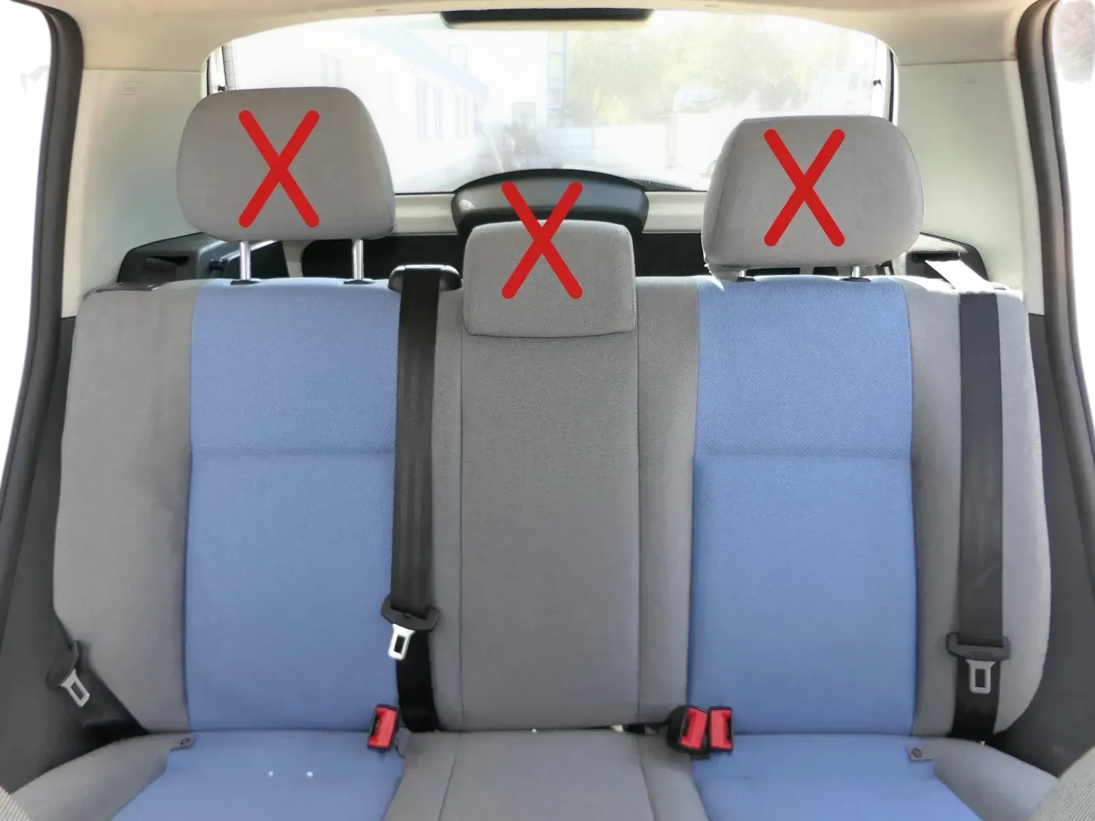 Skoda Fabia 5J 5itz Sitze hinten Rückbank Rücksitzbank 3 Punkt Gurt Isofix blau - Bild 1