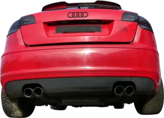 Audi A3 8P Stoßstange Stoßfänger hinten 4/5-Türer rot LY3J - Doppelrohr Sportbac - Bild 1
