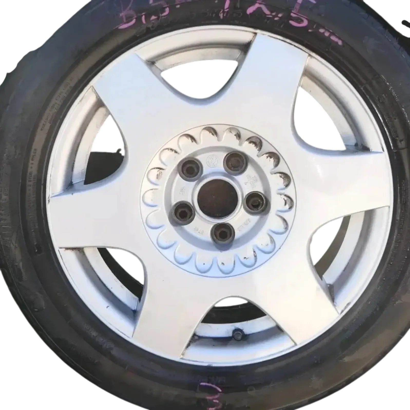 1x Felge Alufelge original New Beetle Golf 4 6,5jx16H2 ET42 Felge 1C0601025A  3 - Bild 1