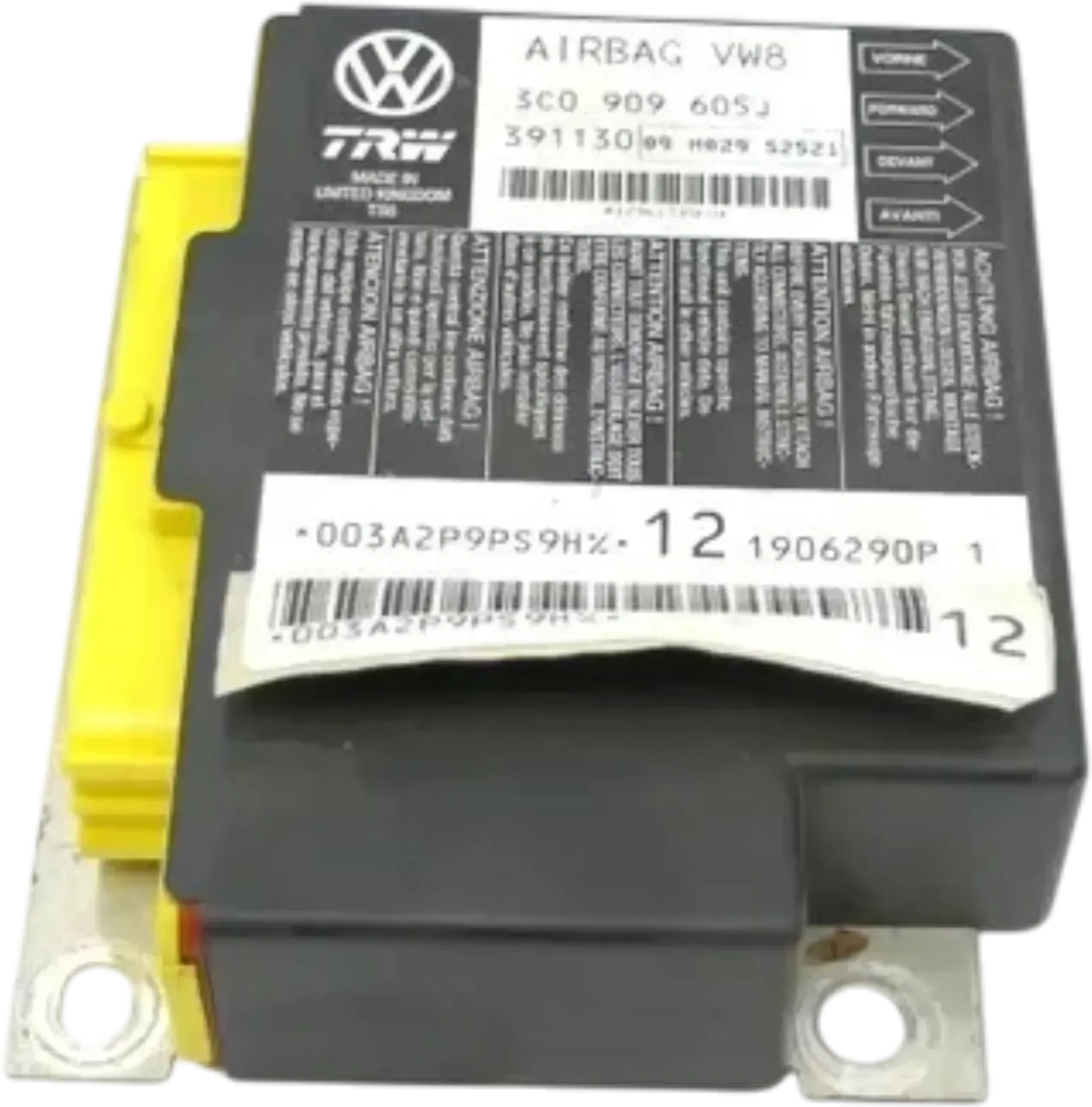 VW Passat 3C Steuergerät Airbag Airbagsteuergerät 3C0909605J 09 H029 - Bild 1