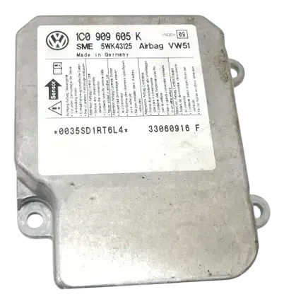 VW Polo 9N 9N3 Steuergerät Airbag Airbagsteuergerät 1C0909605K 017 2/3-Türer 08