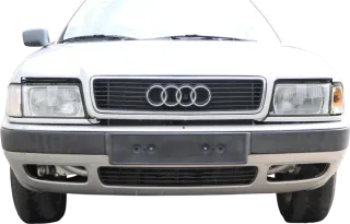 Audi 80 8C Stoßstange vorne Frontstoßstange Stoßfänger grau LY7T - Gitter - Bild 1