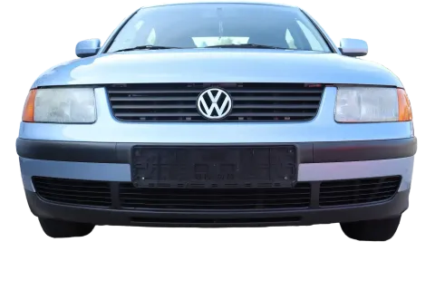 VW Passat 3B Stoßstange vorne Frontstoßstange Stoßfänger blau LL5Y Grill