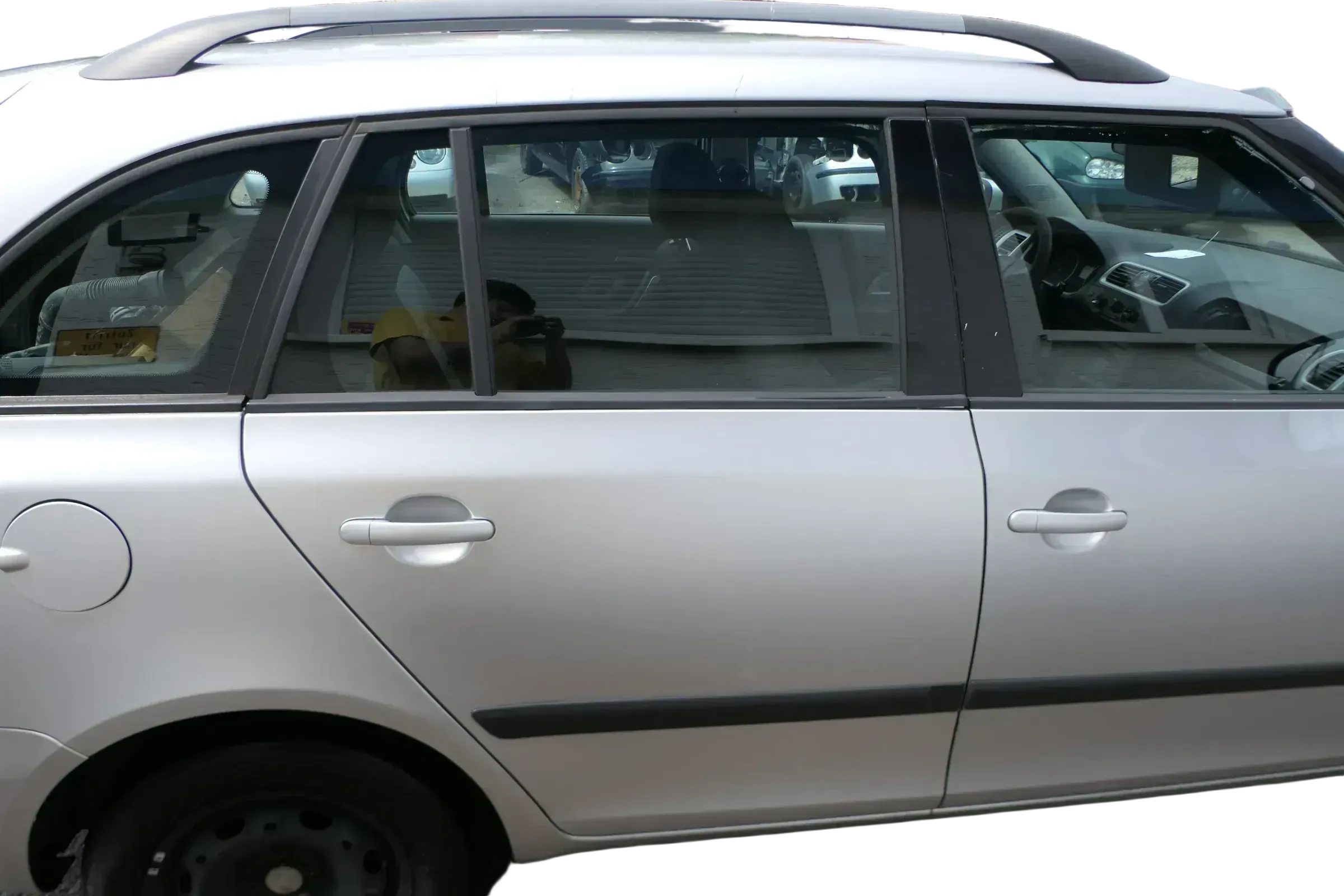 Skoda Fabia 5J Kombi Tür hinten rechts - silber LA7W - ohne Anbauteile - Bild 1