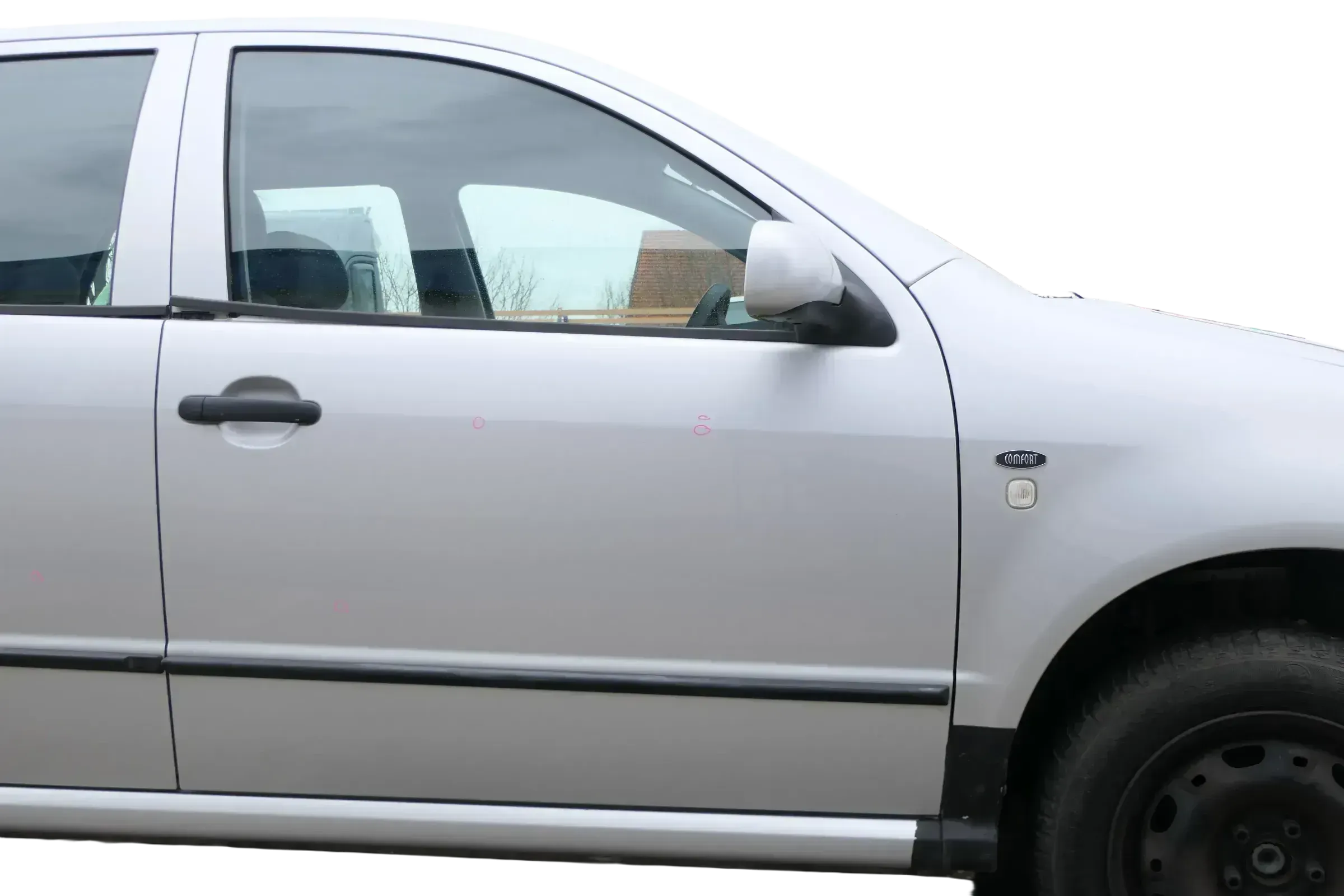 Skoda Fabia 6Y Kombi Limousine Tür vorne rechts Beifahrertür grau silber LF7T - Bild 1