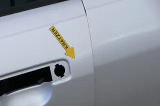 Audi 80 90 Tür vorne links Fahrertür Rahmen Türblatt grau LY7T -ohne Anbauteile - Bild 5