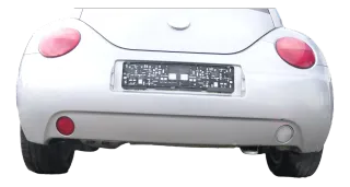 VW New Beetle 9C Stoßstange hinten Stoßfänger grau silber LG9R Heckstoßfänger - Bild 1