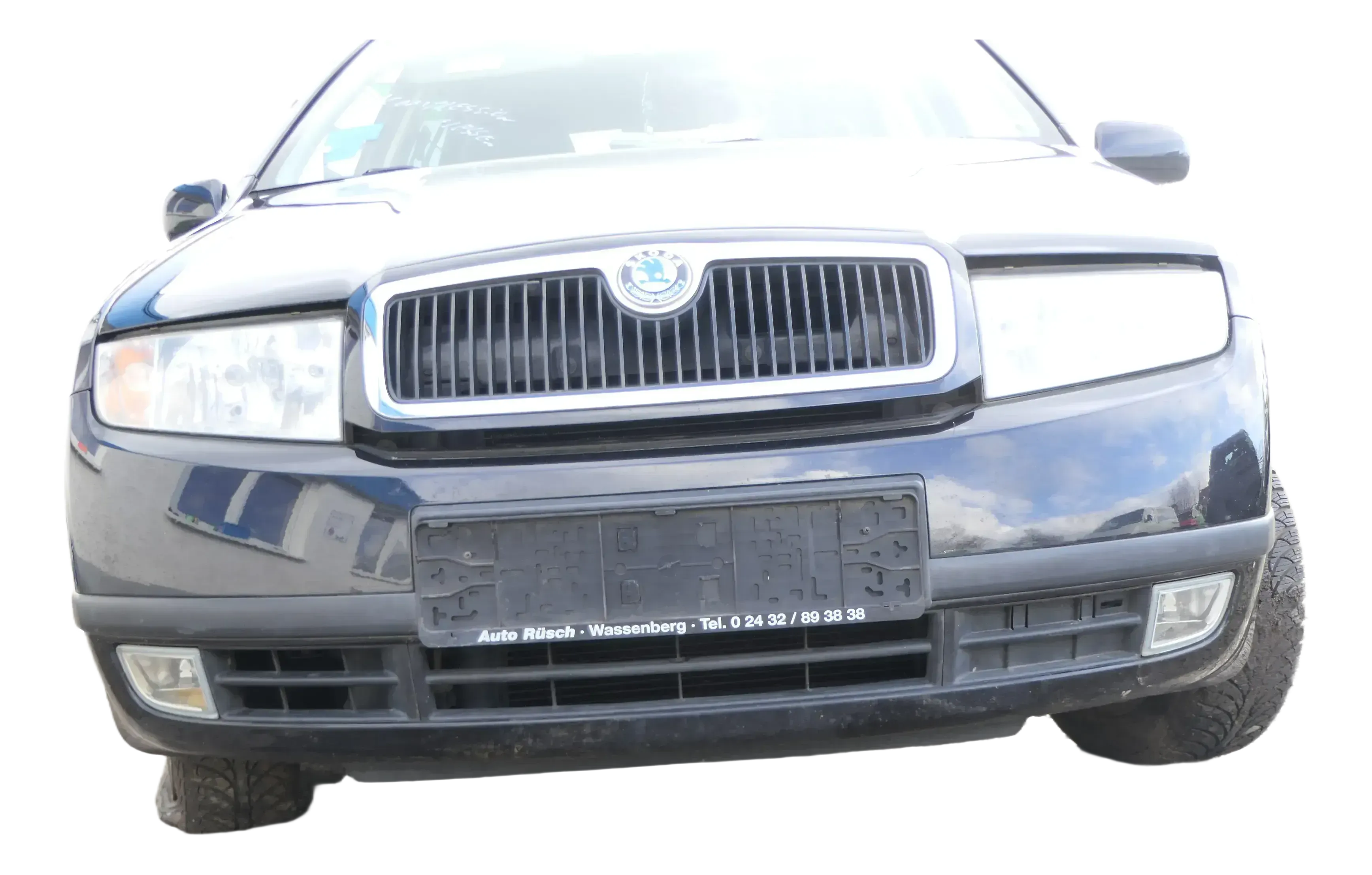 Skoda Fabia 6Y Stoßstange Stoßfänger vorne schwarz LF9R 2000-2004 - Bild 1