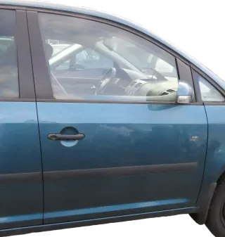 VW Touran 1T 1T3 Tür vorne rechts Beifahrertür blau grün LC5Q - ohne Anbauteile - Bild 1