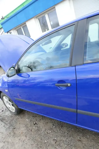 Seat Ibiza 6L Tür Fahrertür 2/3-Türer vorne links blau LS5G ohne Anbautei - Bild 2