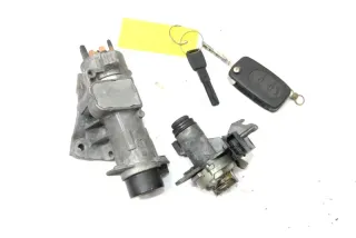 Audi A4 B6 8E Schloßsystem 1x Schlüssel Schloß Zündschloß Heckschl - Bild 1