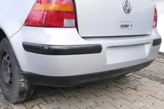 VW Golf 4 Limousine Stoßstange hinten Heckstoßstange Stoßfänger silber LB7Z grau - Bild 3