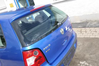 VW Polo 9N3 9N Heckklappe Kofferraumklappe Klappe blau LA5M - Scheibe - Bild 4