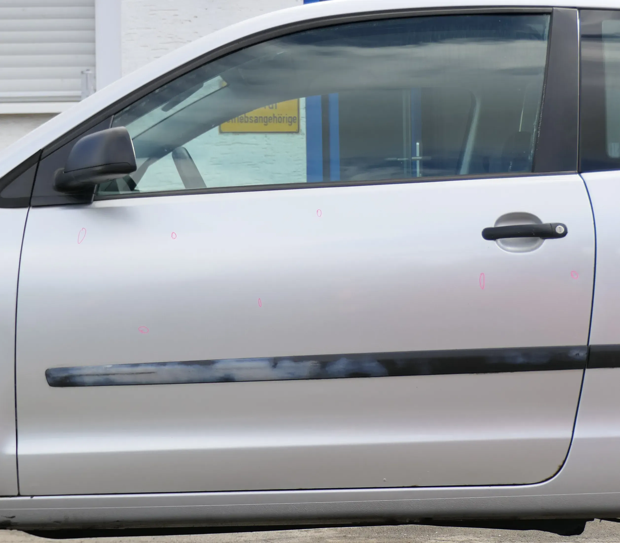 VW Polo 9N 9N3 Tür vorne links Fahrertür 2/3-Türer silber LA7W -ohne Anbauteile - Bild 1