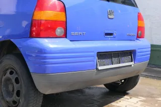 Seat Arosa 6H Stoßstange hinten Heckstoßstange blau LS5J - Bild 5