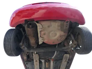 Fabia 5J Schrägheck Limousine Stoßstange hinten Heckstoßstange rot LF3K - Bild 10