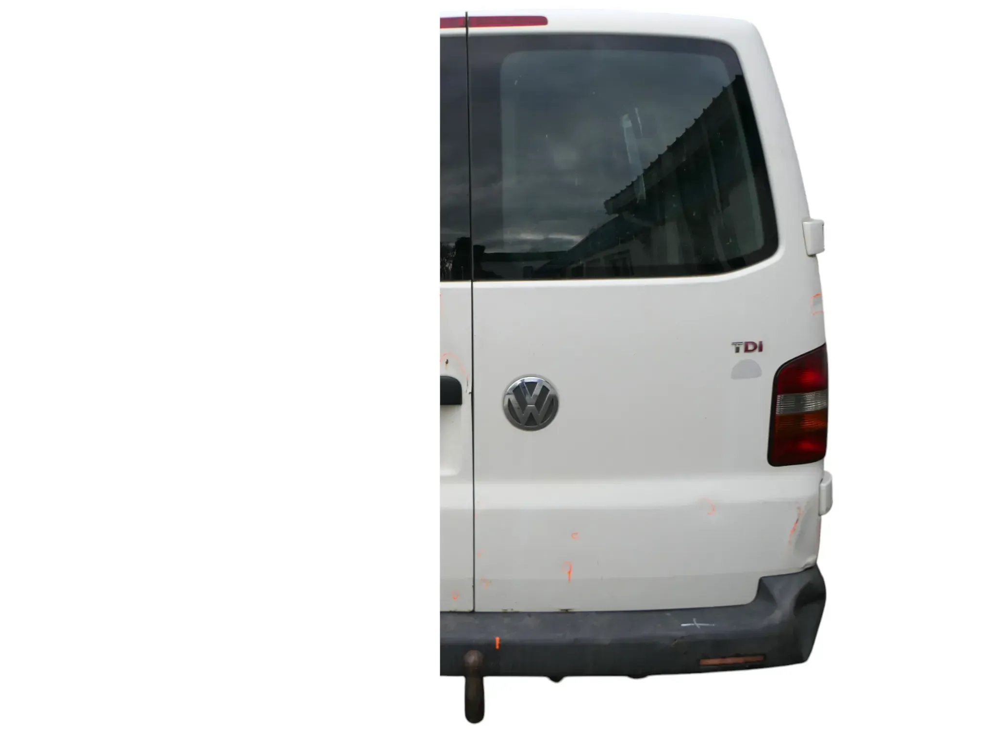 VW T5 Facelift T6 Flügeltür Klappe hinten rechts weiß R902 mit Scheibe - Bild 1