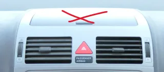 VW Touran Mittelkonsole Verkleidung Abdeckung Dekor silber + Lüftungsdüse - Bild 1