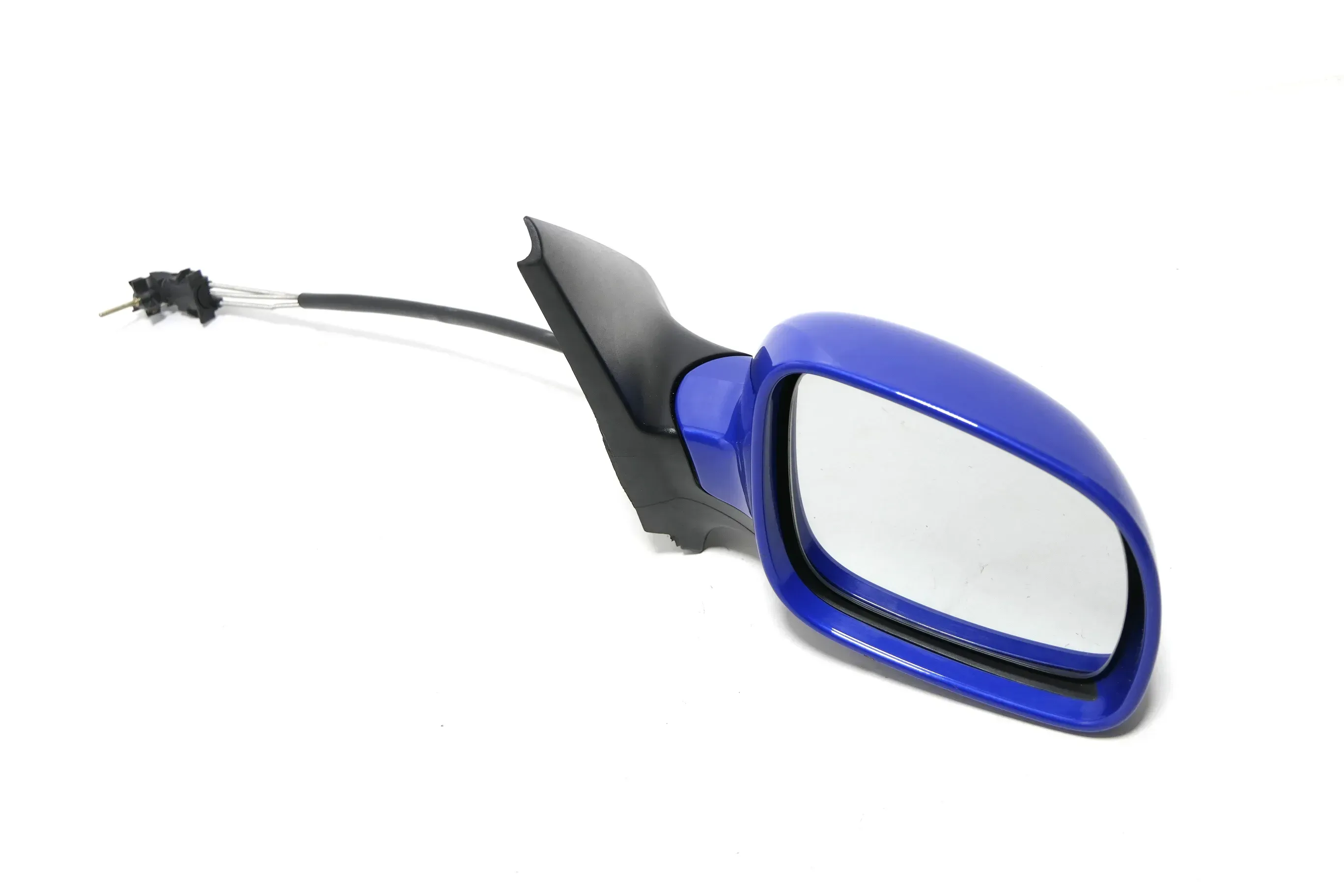VW Golf 4 Bora manueller Spiegel vorne rechts Außenspiegel blau LA5C + Glas - Bild 1