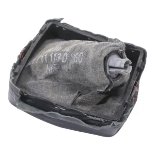 VW Polo 9N 9N3 Schaltknauf Schaltsack 6Q1711113D Leder schwarz rote Nähte ## - Bild 4