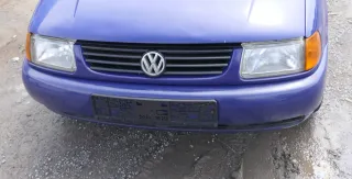 VW Polo 6N Stoßstange vorne 2-geteilte Frontstoßstange blau LD5D Stoßfänger - Bild 1