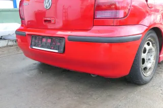 VW Polo 6N2 Stoßstange hinten Heckstoßstange Stoßfänger rot LP3G - Bild 2