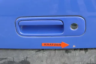 VW Polo 6N2 Heckklappe Klappe hinten Kofferraumklappe blau LA5C - Scheibe - Bild 3