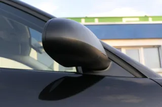Seat Ibiza 6L mechanischer mechan manuell Spiegel Außenspiegel rechts schwarz ma - Bild 2
