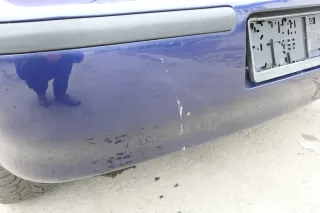 VW Polo 6N2 Stoßstange hinten Heckstoßstange Stoßfänger blau LB5N indigoblau bla - Bild 4