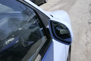 VW Lupo Arosa manueller Spiegel Außenspiegel rechts grau blau LR5D - Bild 3