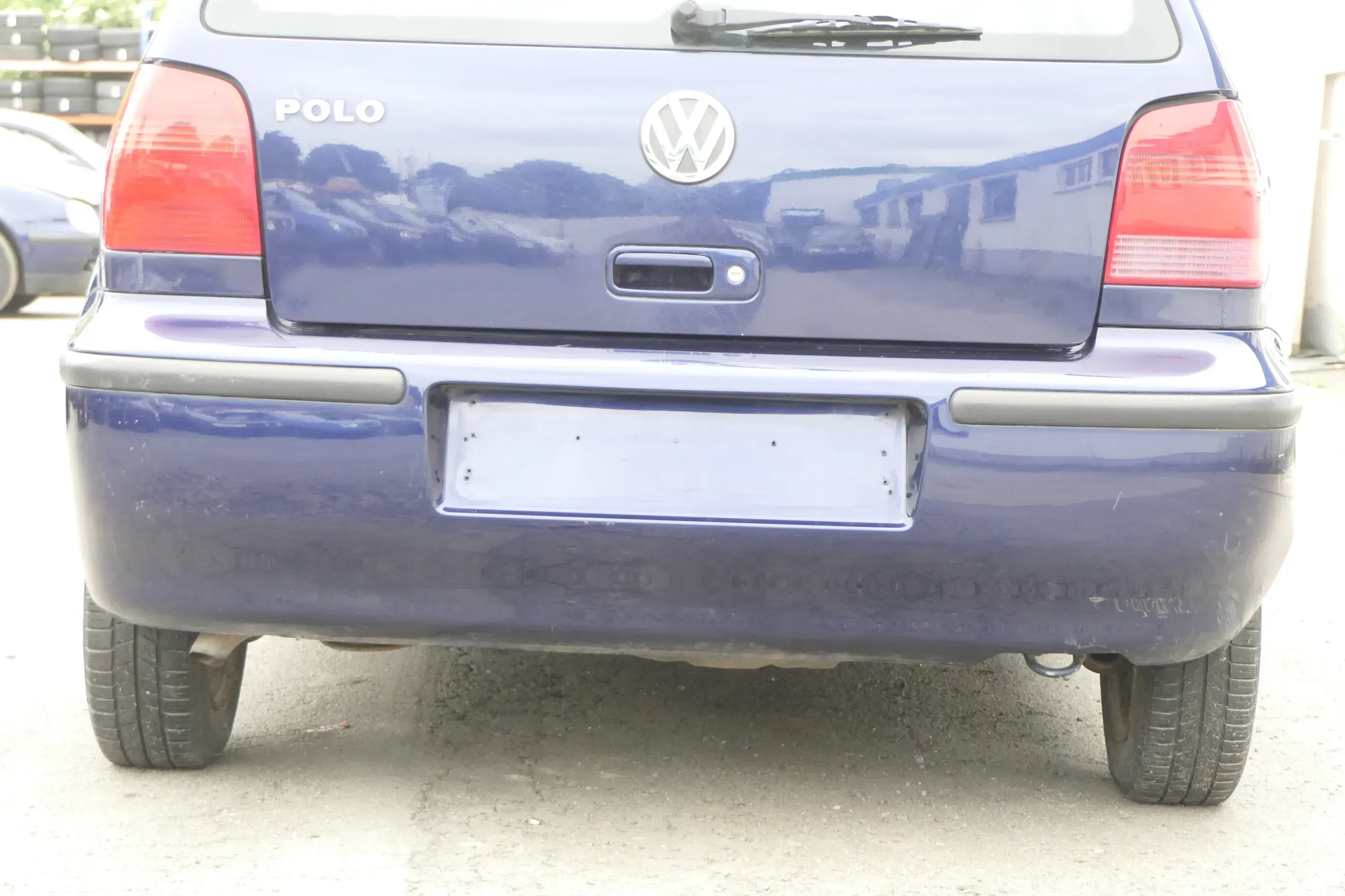 VW Polo 6N2 Stoßstange hinten Heckstoßstange Stoßfänger blau LB5N indigoblau t - Bild 1