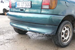 Polo 6N Stoßstange hinten NUR Oberteil der 2-geteilte Heckstoßstange grün LC6P - Bild 8