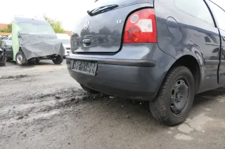 VW Polo 9N 9N3 Stoßstange Heckstoßstange hinten grau LC7V - Bild 3