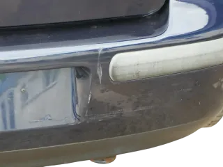 VW Golf 4 Limousine Stoßstange hinten Heckstoßstange Stoßfänger blau LC5H - Bild 2