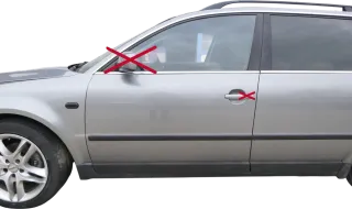VW Passat 3B 3BG 3B6 Kombi + Limo Tür vorne links Fahrertür grau LD7W OHNE Anbau - Bild 1