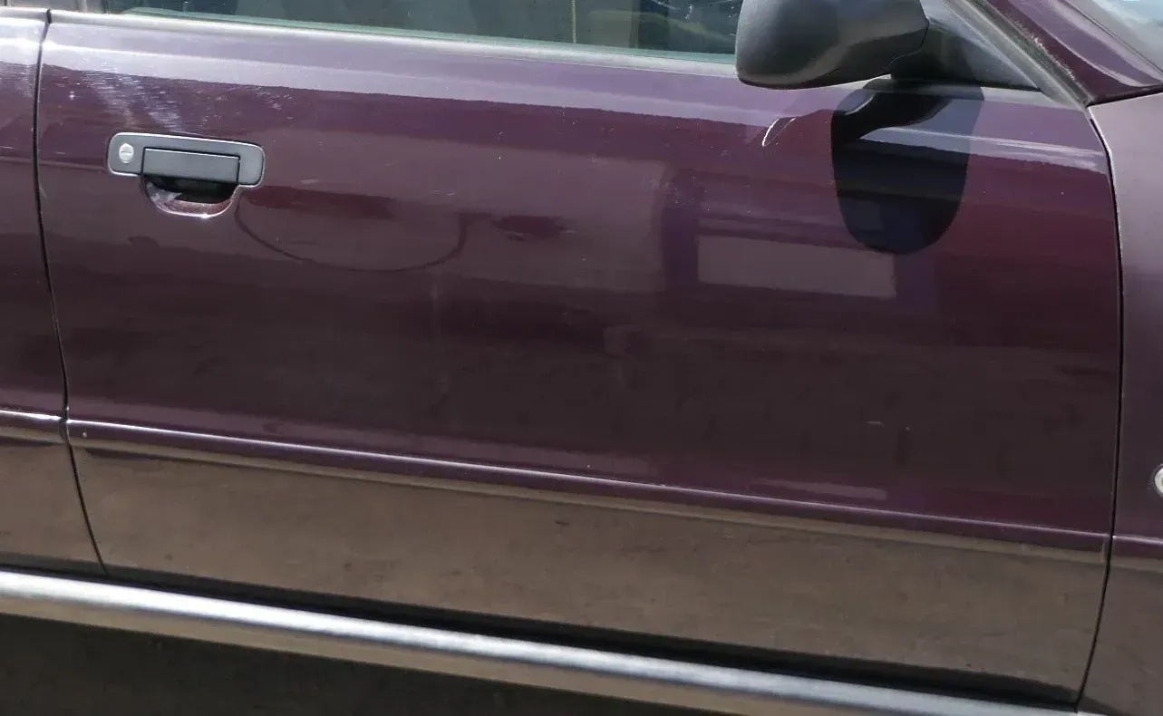 A4 B5 Tür nur Türblatt vorne rechts Beifahrertür blau lila LY3K Kombi od Limo - Bild 1