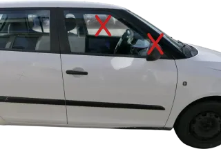 Fabia 5J Limousine Tür vorne rechts Beifahrertür weiß LF9E  - ohne Anbauteile - Bild 1