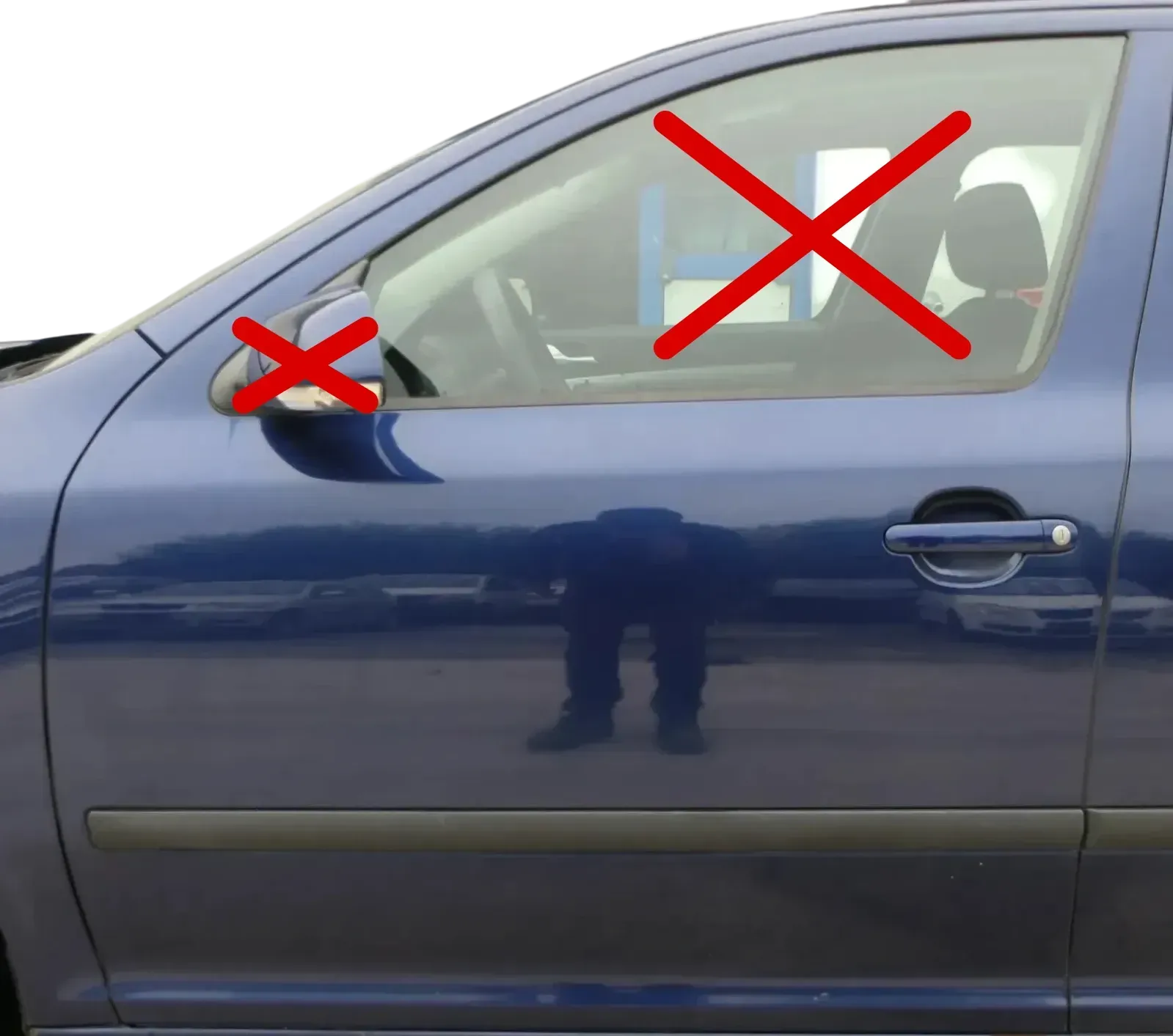 Skoda Octavia 1Z Kombi+Limo Tür vorne links Fahrertür blau LF5Q OHNEAnbauteil - Bild 1