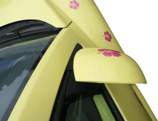 VW New Beetle elektrischer Spiegel Außenspiegel rechts gelb LD1B Glas - Bild 3