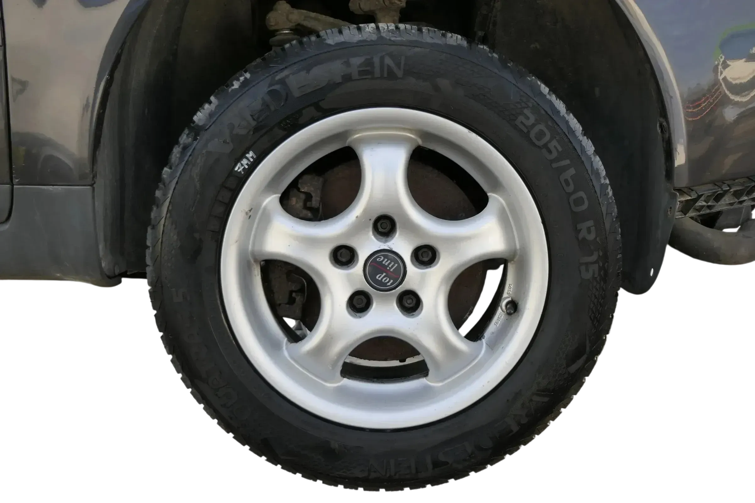 VW Passat 3BG Alufelgen Winterreifen Reifen 205/60 R15 91H KBA 43885 # 7mm - Bild 1