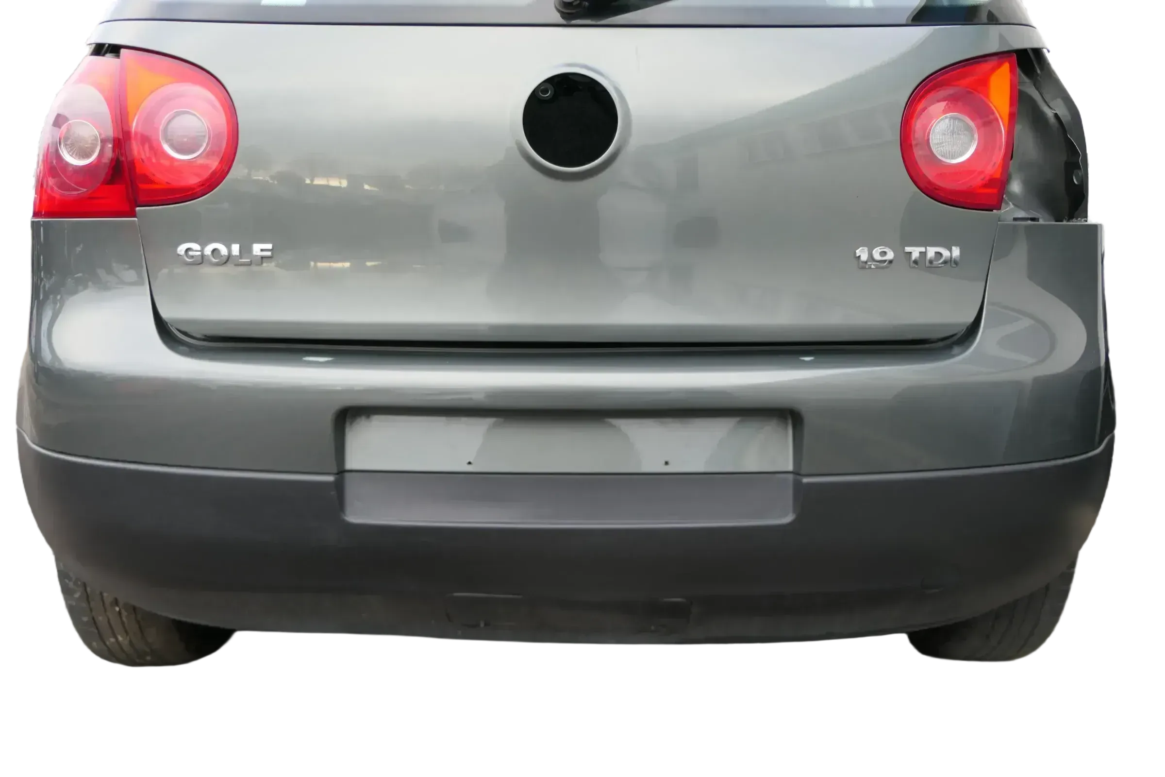 VW Golf 5 1K Limousine Stoßstange hinten Heckstoßstange sagagreen grün LA6Q - Bild 1