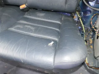 VW Golf 3+4 1E Cabrio Sitz Sitze hinten Rückbank Rücksitzbank Leder blau - Bild 2