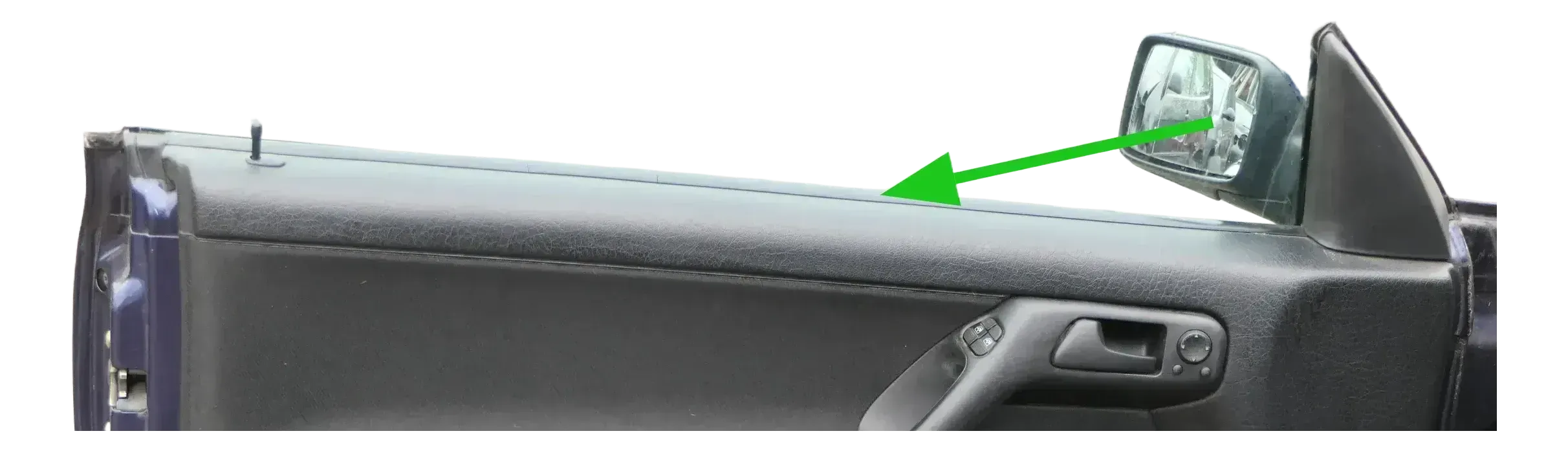 Golf Cabrio 1E 3 +4 Leiste Zierleiste vorne rechts innen Fensterschachtabdeckung - Bild 1