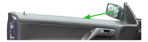 Golf Cabrio 1E 3 +4 Leiste Zierleiste vorne rechts innen Fensterschachtabdeckung